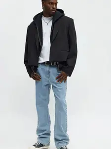 Stacked Slim Flare Pearls Along Side Jean - Light Wash