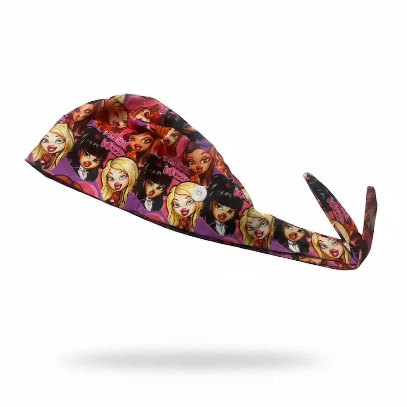 Medical Babes scrub caps with silk lining | cute and stylish surgical caps for nurses, CNAs and healthcare workers