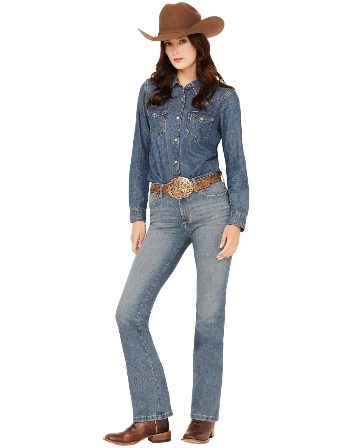 Wrangler Women's Women'S Ada Medium Wash Bespoke High Rise Bootcut - 112359279