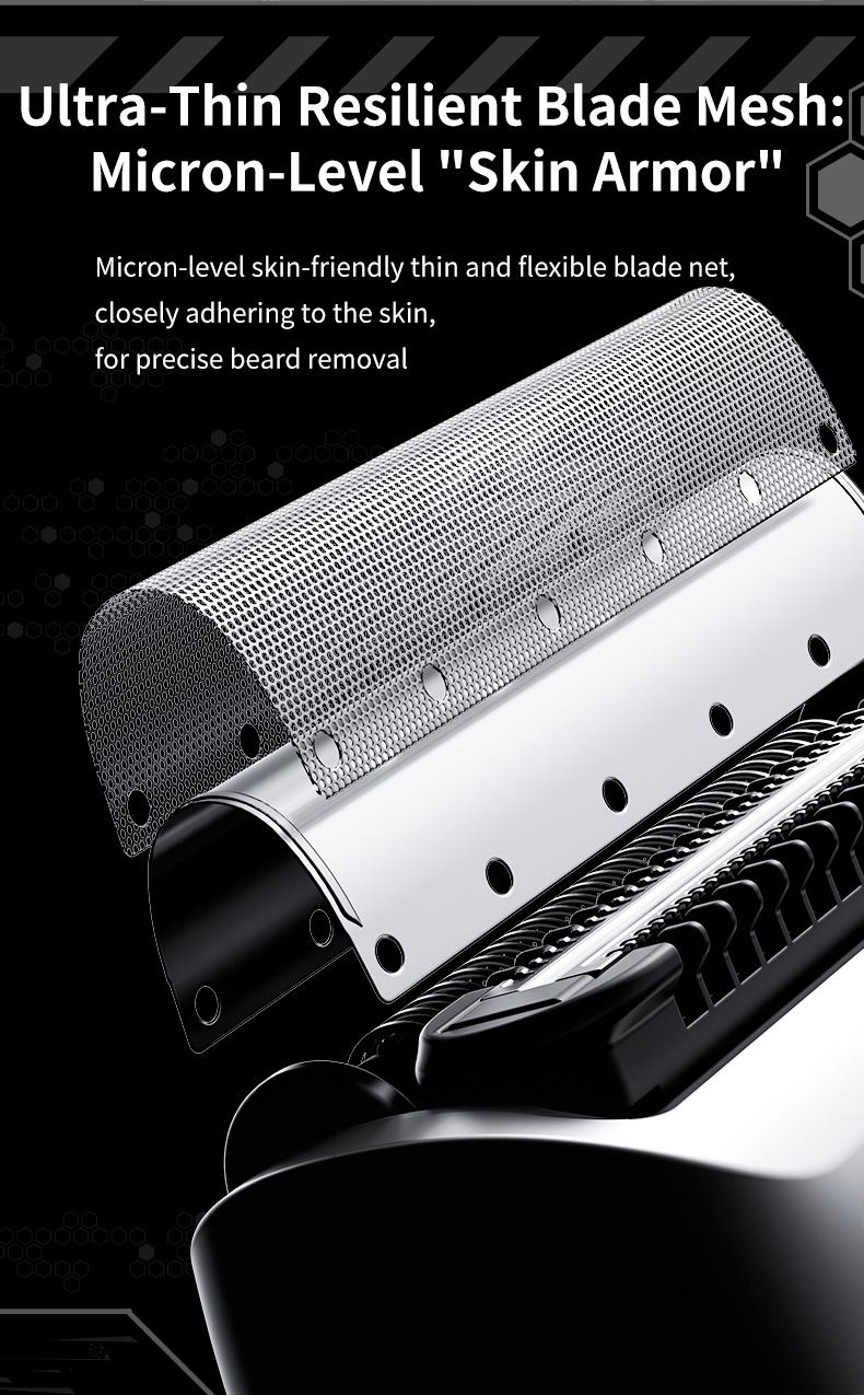 Transformers L20 Foil Shaver, Smart LED Display Shave Calmly, Ultra-Thin Shaving Foil, IPX7 Waterproof, Long Battery Life, Portable, Ideal for Car and Travel, Perfect as a Gift