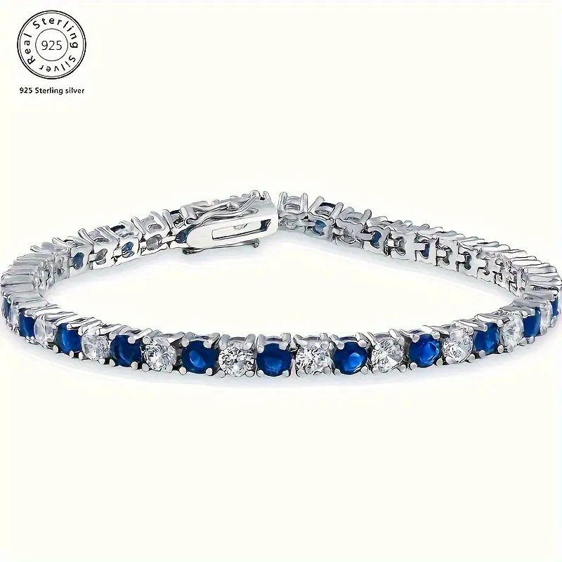 One luxurious Italian 925 silver 5A CZ bracelet, meticulously crafted by an Italian designer and handcrafted, is a perfect anniversary gift suitable for various occasions such as banquets bangle healing  jewelry popular gift
