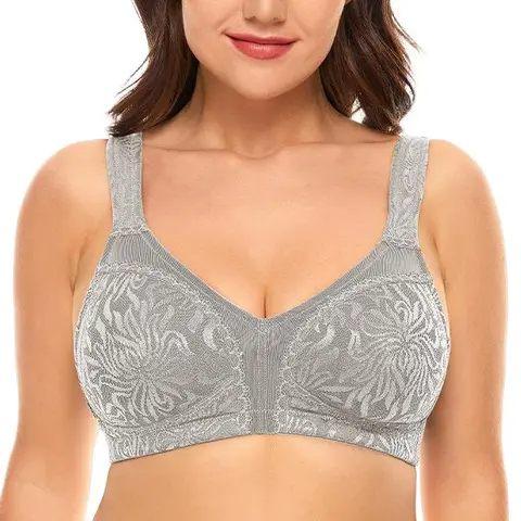Wingslove Women's Full Coverage Wireless Bras Comfort Minimizer No Padded Supportive Unlined Plus Size Bras