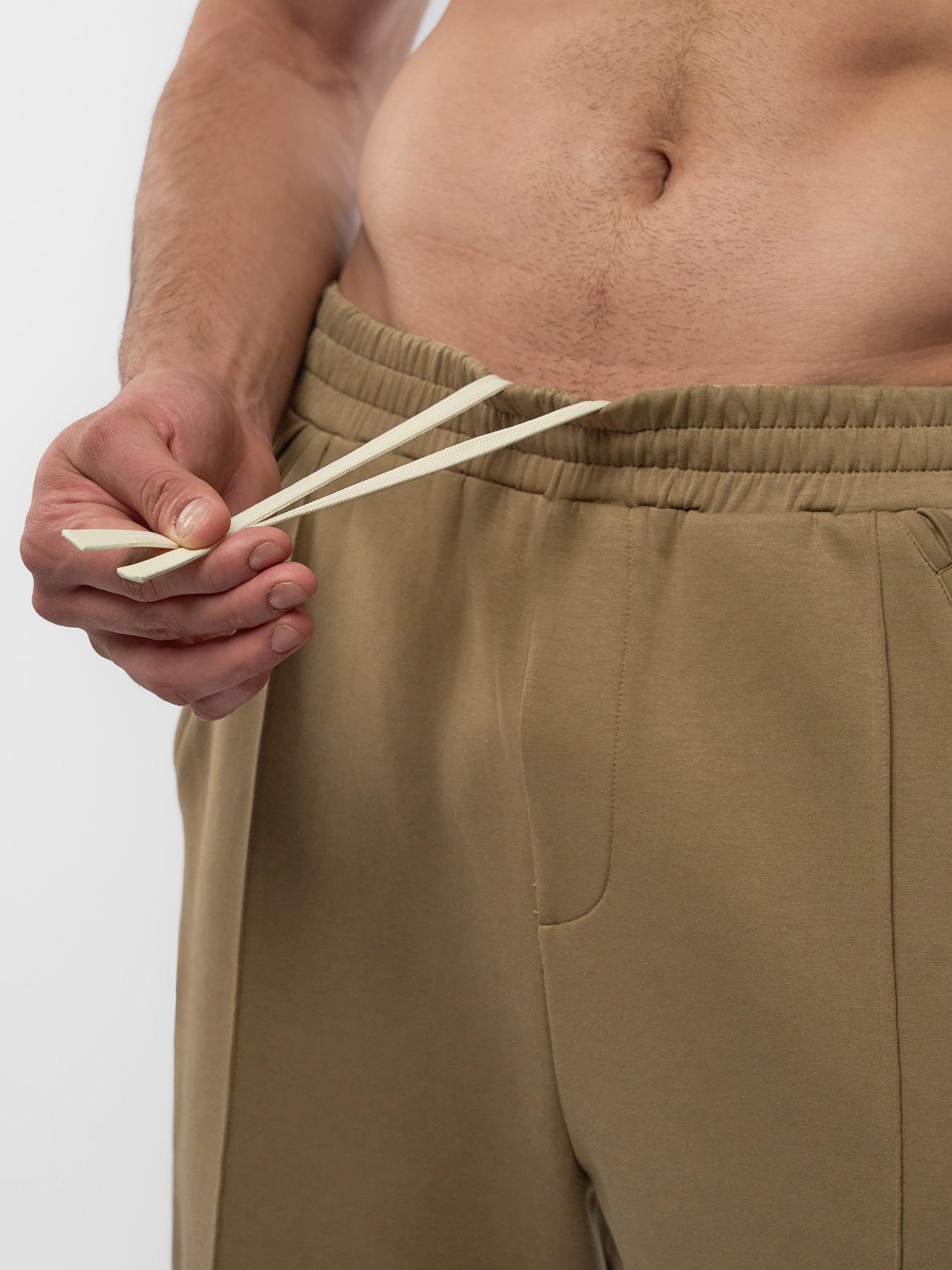 Fioboc Men's Straight Leg Pants - Fall Winter Business Casual Essential Bottoms, Structured Wrinkle Resistant Menswear Beige