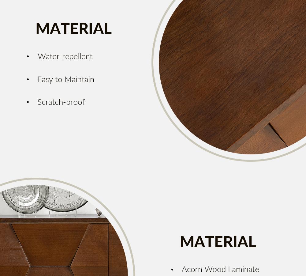 Hulala Kamu 60'' Sideboard: Stylish Storage Solution, Modern Sideboard, with 4 Doors, 2 Shelves, Solid Wood Legs, versatile storage, solid and manufactured wood, On-trend color palettes, for your living room or dining space