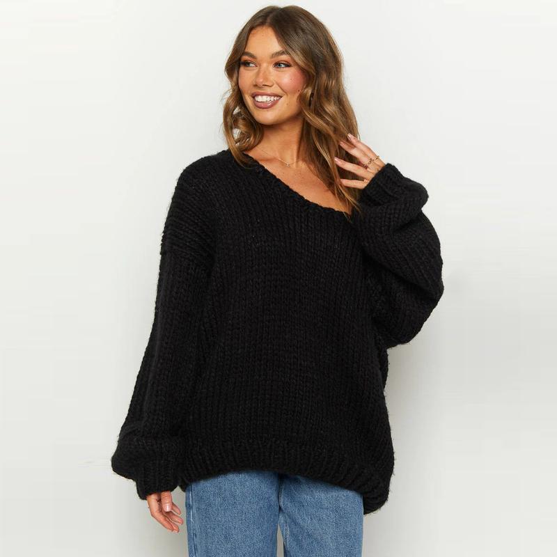 Joyfunear Women's Oversized Chunky Knit Sweater - Off - Shoulder Loose Fit Pullover
