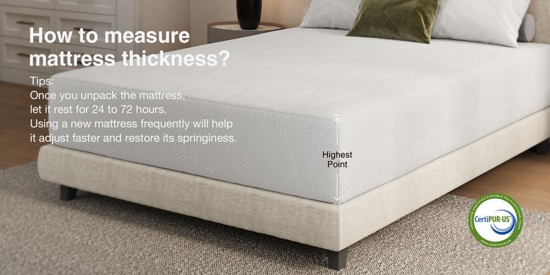 5/6/8/10/12/14 inch Memory Foam Mattress, Gel Memory Foam Mattress for Cooling Night Sleep, Pressure Relief, CertiPUR-US Certified