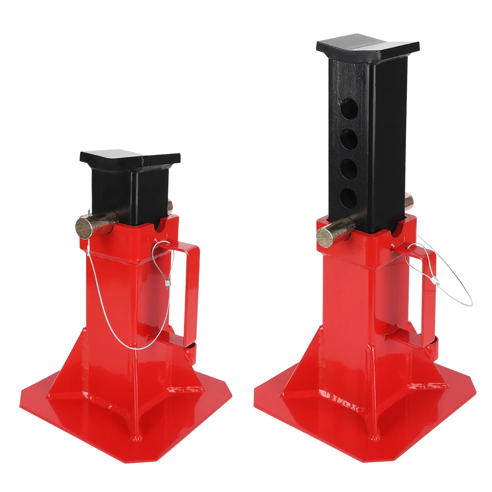 Heavy Duty Pipe Jack Stand Adjustable Welding Jack Stand Folding Pipe Stand High Capacity Support for Trucks SUVs Professional Steel V-Head Pyramid Base