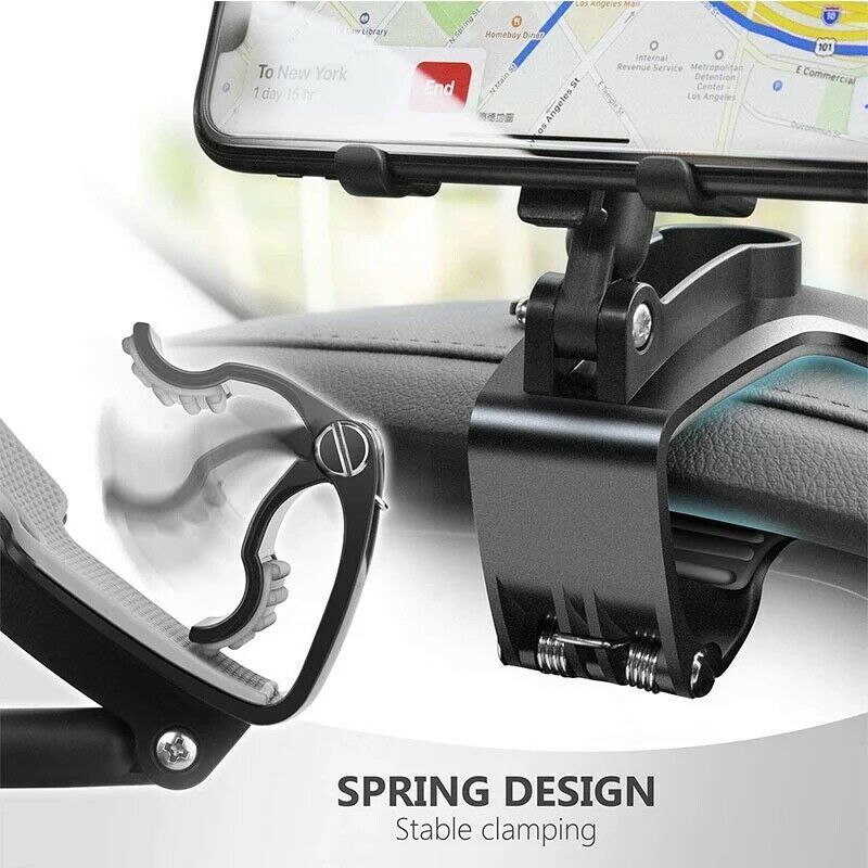 Universal Car Phone Holder Mount, 360 Degrees Rotation Dashboard Phone Holder, Car Phone Mount for iPhone Samsung Google Nokia 4 to 7" Smartphones