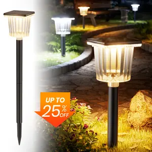 Super Bright Solar Pathway Lights Outdoor Powered,Adjustable Warm&Cool White,Waterproof IP65 Garden Decor Landscape Lighting Outside for Yard/Patio/Walkway/Driveway/Landscape