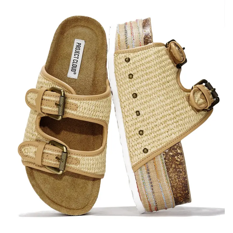 Project Cloud Women's Genuine Leather Platform Wedge Sandals | Summer Walking Footwear | Lightweight Non-Slip – Oliy