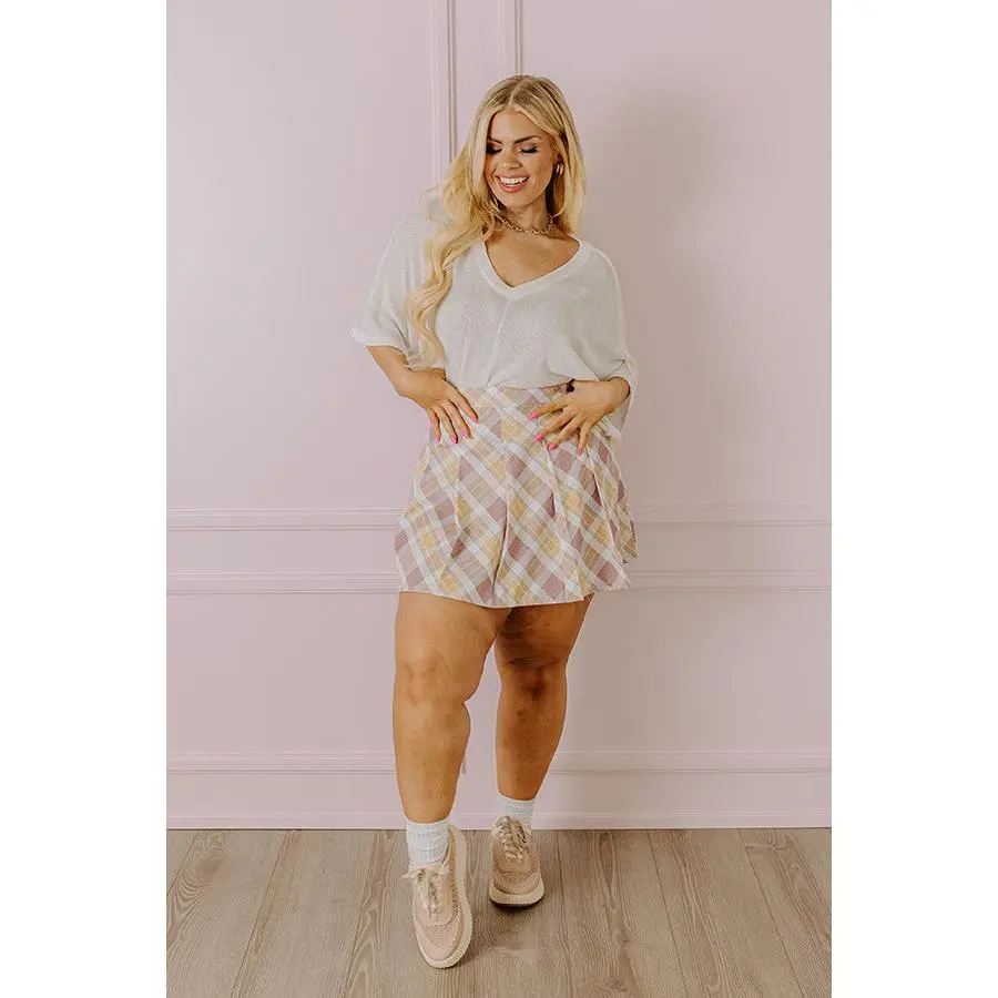Magic Melody Wrap Skirt in Primrose Yellow Curves