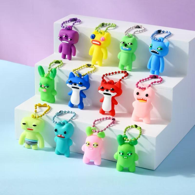 2026 New 24Pcs Fuggler Monster Keychain Blind Box Set, Cute Student Hanging Ornament, Perfect Birthday & New Year Gift