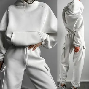 Female Solid Color Fashion Sports And Leisure Sweater Suit