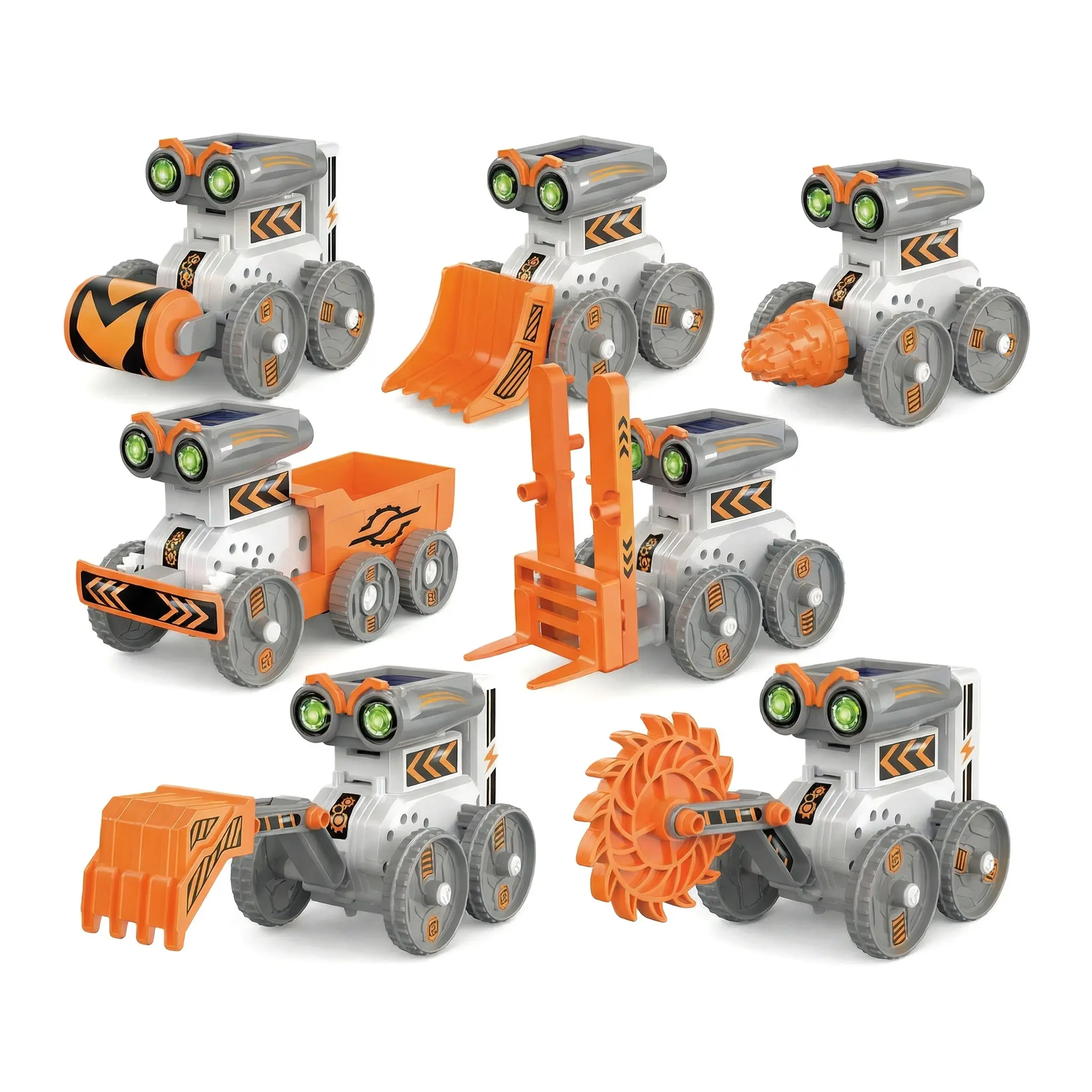 7-in-1 Solar Powered STEM Robot Kit, Buildable Educational Engineering Toy with 92 Pieces, Renewable Energy Science Kit for Kids Ages 8–14