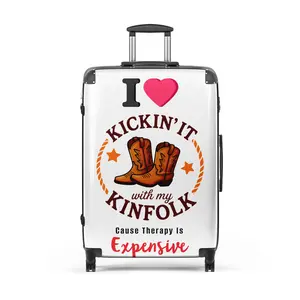 Hard-Shell Suitcase - KICKIN' IT WITH MY KINFOLK (LARGE SUITCASE)