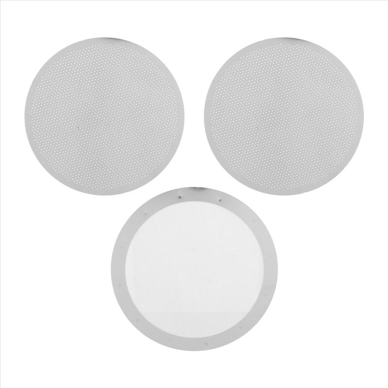 3 Pack Metal Reusable Coffee Filter Mesh for AeroPress Coffee Maker Espresso Maker, Silver