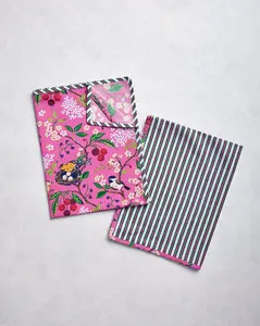 Bird & Blossom - Tea Towels Set of 2 - Fuchsia Berry