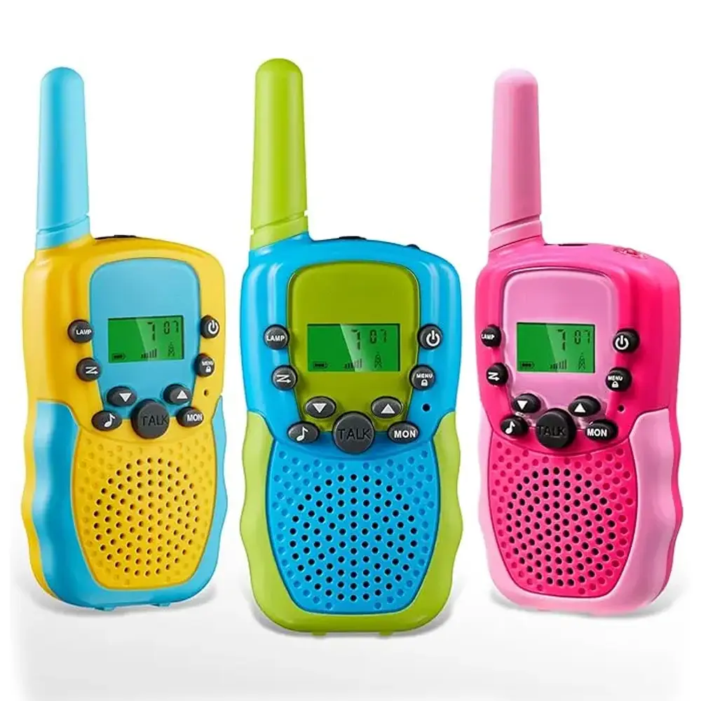 Family Walkie Talkies for Kids 3 Pack, Girls Toys Age 6-8 8-10 Birthday Gifts, Indoor Play, Outdoor Camping & Hiking, Toddler Walkie Talkies Age 3-5, Easy to Use, 22 Channels, 3 Miles Range, Toy, Girl Toy