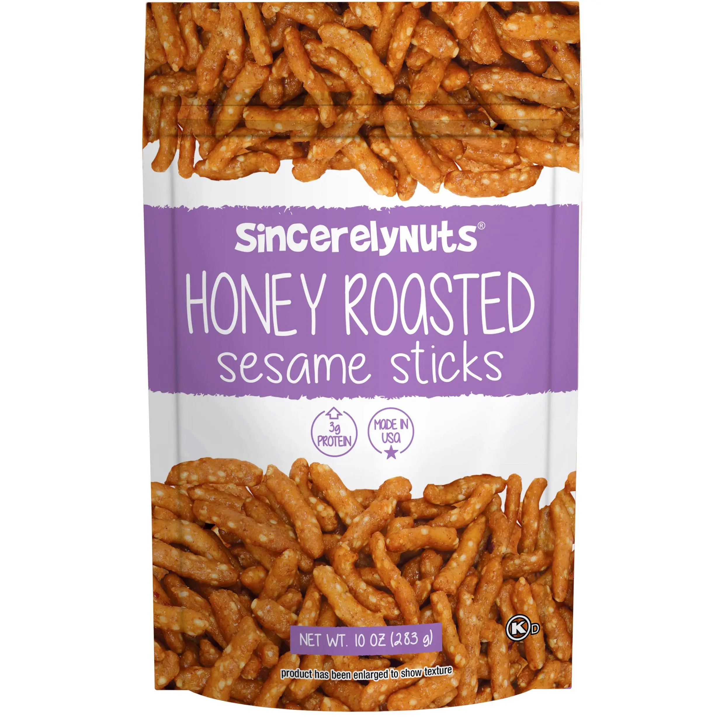 Sincerely Nuts Honey Roasted Sesame Sticks  Snacks, 10oz - Kosher Certified