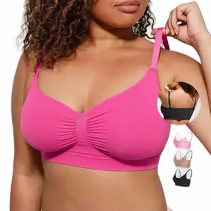 Women's Wireless Bra Comfort Bralettes No Underwire Unlined Cami Bra Seamless Tshirt Bras Sports Bra Bralette Basic Comfortable Fit Womenswear Everyday Up to 44DD Springtok SpringStatements