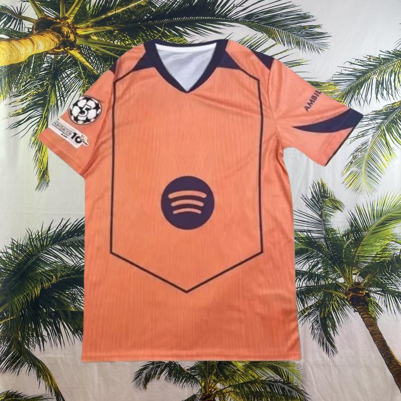 2025-2026 Away Orange Fan Edition Football Jersey Yamal No. 10  Crafted with Premium Artistry