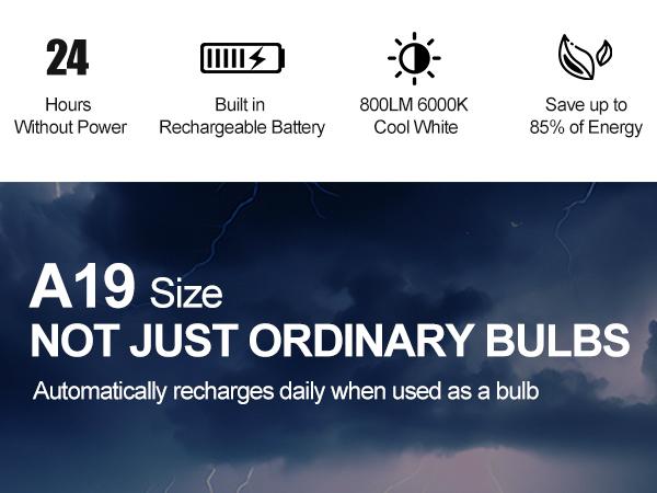 DEBAOBULB Warrenty Brand Cool White 9W 1200mAh Rechargeable LED Light Bulb with Hook for Home Power Failure & Outdoor Use 6000K Energy Efficient Emergency Lighting Outdoorfun