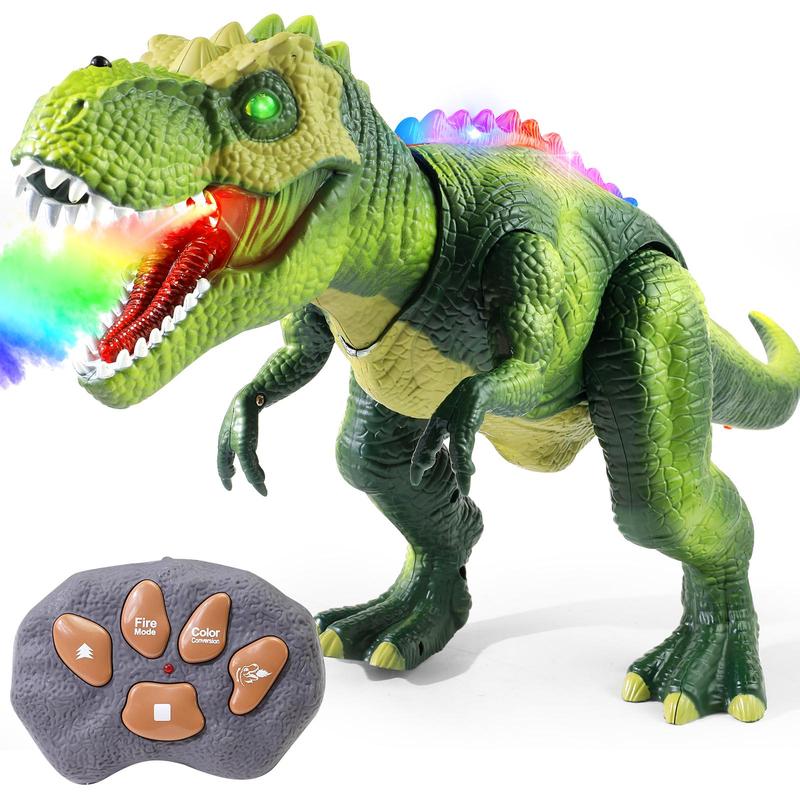 Remote Control T-Rex Dinosaur RC Dinosaur Toy for Kids with Lights, Mist Spray & Realistic Sounds Perfect Gift for Boys