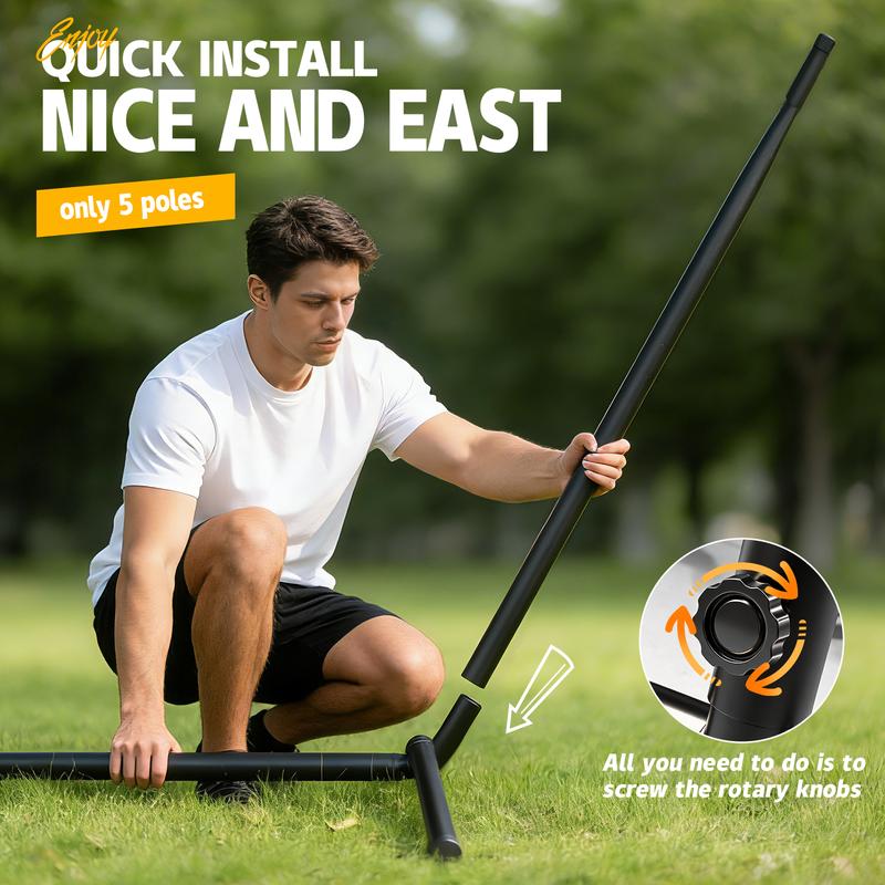 Outdoor Double Hammock with stand ,Include Space-Saving Steel Frame, 600- pound Load Capacity, Patio Swing with stand , Carry Bag , Suitable For Seaside, Courtyard, Garden, Terrace , Indoor