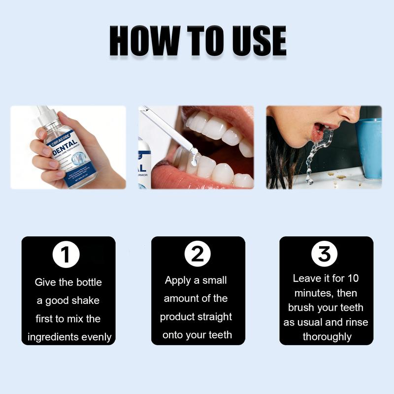 CORACODE Tooth Armor Liquid Drops for Sensitive Teeth, Enamel Care Drops to Support Stronger Teeth & Soothe Sensitivity， Daily Oral Care Routine 60 ml