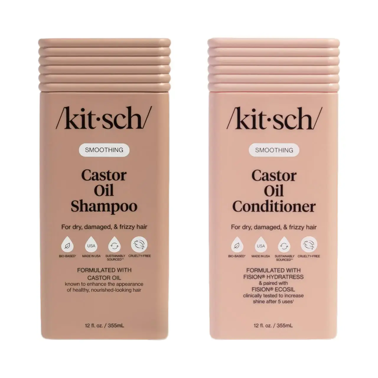 Kitsch Smoothing Castor Oil Shampoo & Conditioner Combo