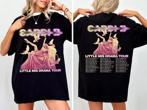 [Sale Up To 30%] + [Free Ship] Car-B Little Miss Drama 2026 Shirt, Vintage Rap Concert Tee, CB Graphic Double Sided Tee, Rap Queen Concert Shirt