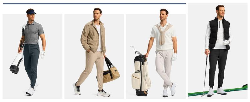 G Gradual Men's Stretch Golf Joggers with 3 Pockets Slim Fit Sweatpants Work Dress Casual Pants for Men with Belt Loops