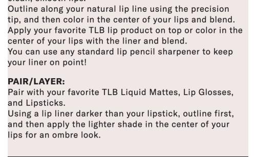 The Lip Bar, Straight Line Creamy Lipliner, Matte, Nourishing Cosmetic - 1 Pack Eyeliner Makeup Pigment Aloe The Lip Bar, Straight Line Creamy Lipliner, Matte, Nourishing Cosmetic - 1 Pack Eyeliner Makeup Pigment Aloe
