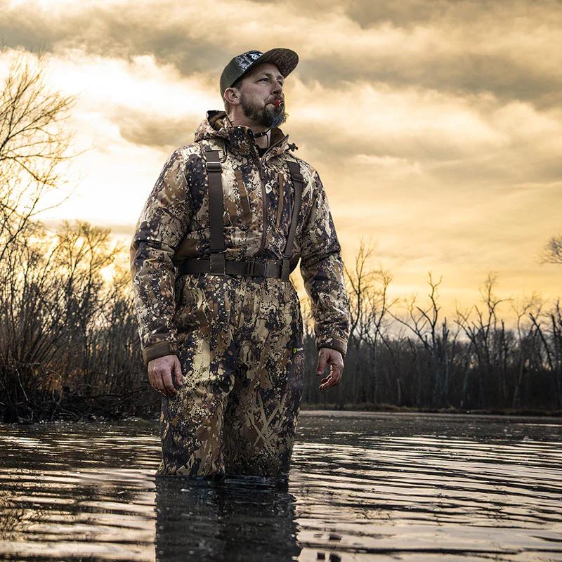 Tidewe LightWade Men’s Camouflage Waterproof Insulated Waist Waders | Breathable Bootfoot Waterfowl Hunting Waders