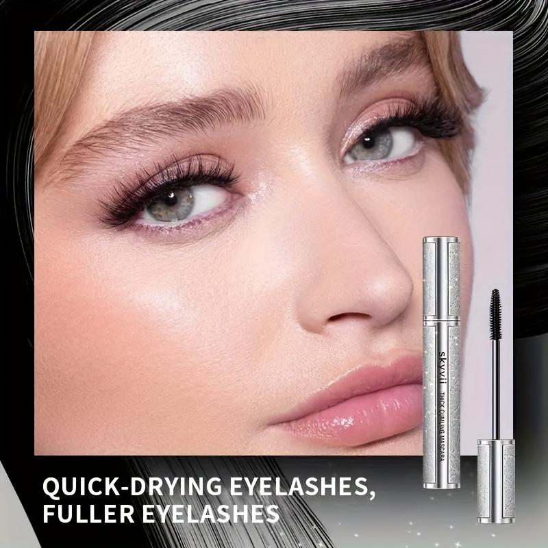 Luxury Black Mascara Enhances Eyelash Length Natural Long Lasting Waterproof Makeup No Clumping Smudge Proof Easy Application Dramatic Volume Cosmetic