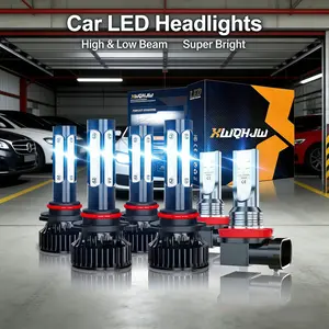 6PCS LED Headlight Bulbs Combo 9005 9006 H11 for Toyota Corolla 2009-2013, 26000LM Super Bright 6000K Cool White, High/Low Beam and Fog Light Replacement Kit, Plug and Play  2.