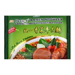 Uni-President Taiwan Coriander Beef Flavor Instant Noodles - Authentic Rich Taste, 85g Pack