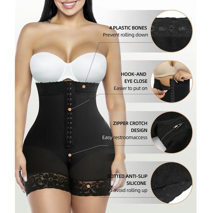 Tummy Control Shapewear for Women Fajas Colombianas Shorts Butt Lifter with Zipper Crotch shorts