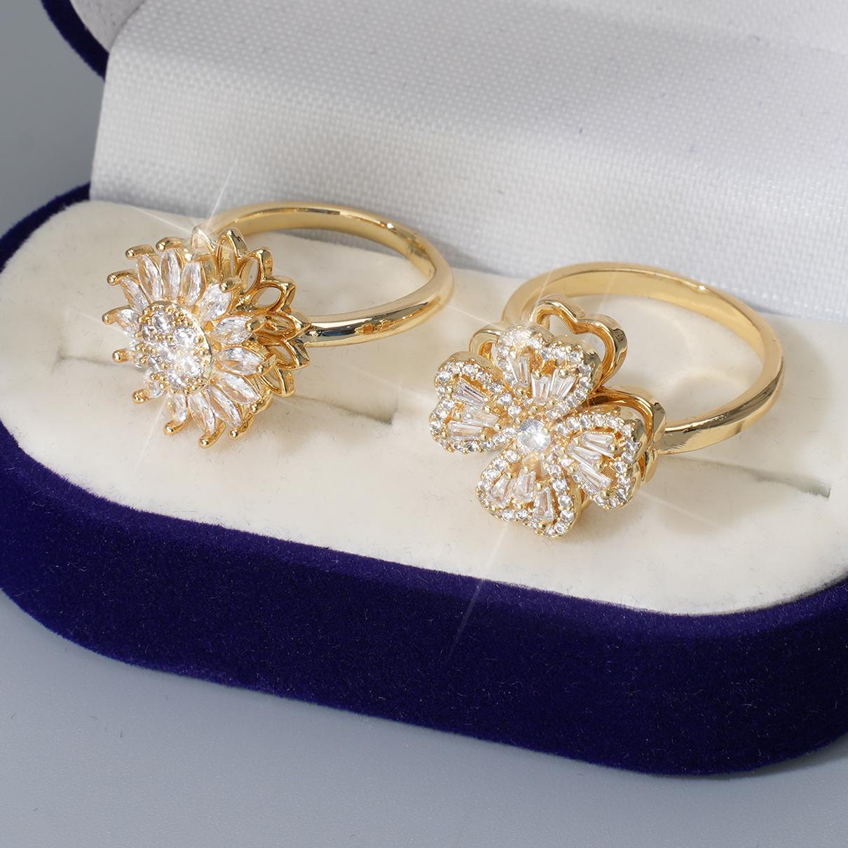 MEIITRUE 14K Gold Plated Fidget Anxiety Rings for Women, 2 Pack Stress Relieveing Rings, Trendy All-match & Exquisite Jewelry MEIITRUE 14K Gold Plated Fidget Anxiety Rings for Women, 2 Pack Stress Relieveing Rings, Trendy All-match & Exquisite Jewelry