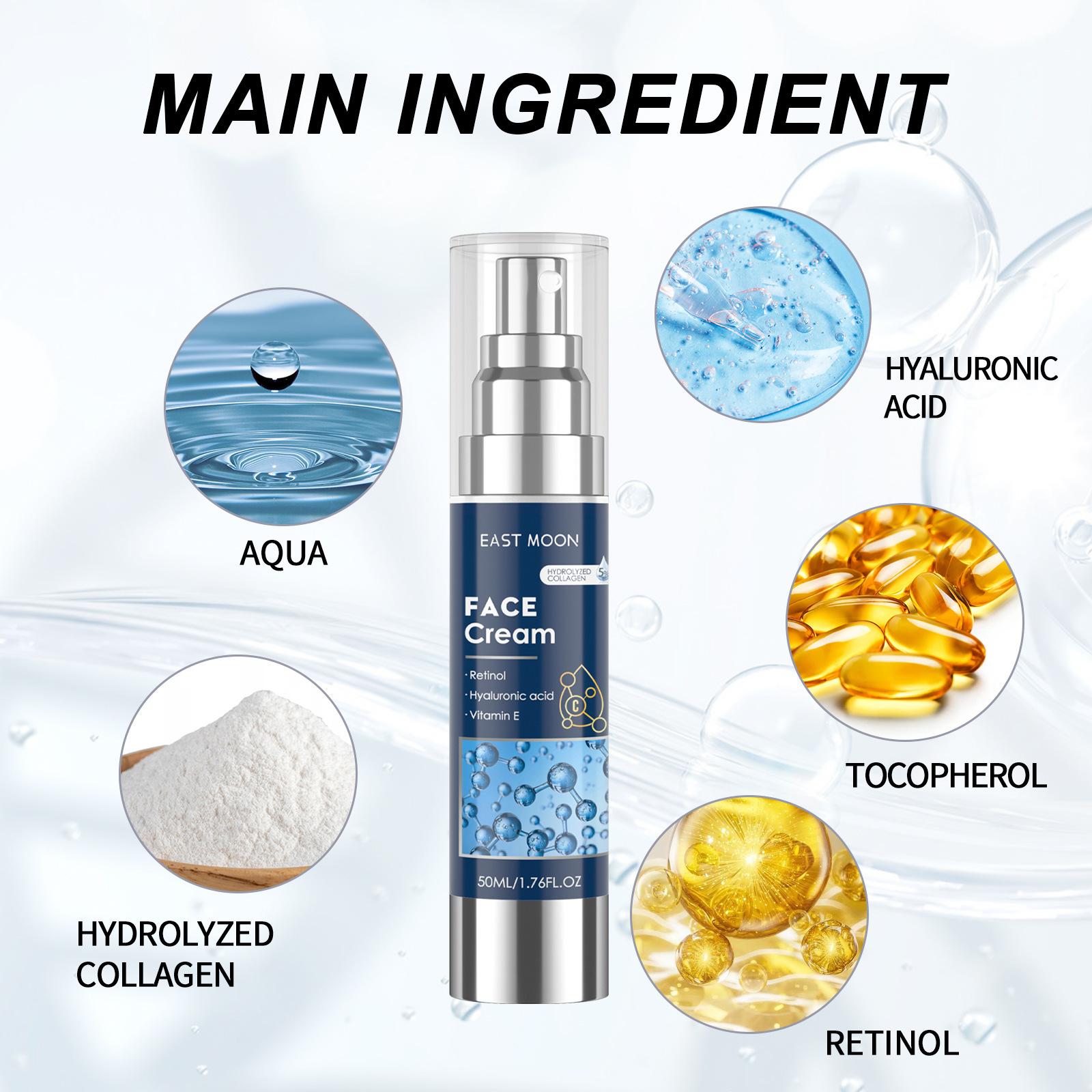 Men's Face Cream Moisturizer - Anti-Aging Cream For Men, Collagen, Retinol & Hyaluronic Acid - Day & Night - Facial Skin Care- Anti Wrinkle Daily Gentle