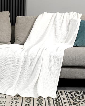 Yoofoss Throw Blanket 100% Natural Muslin Cotton Soft and Comfortable for Home Decor
