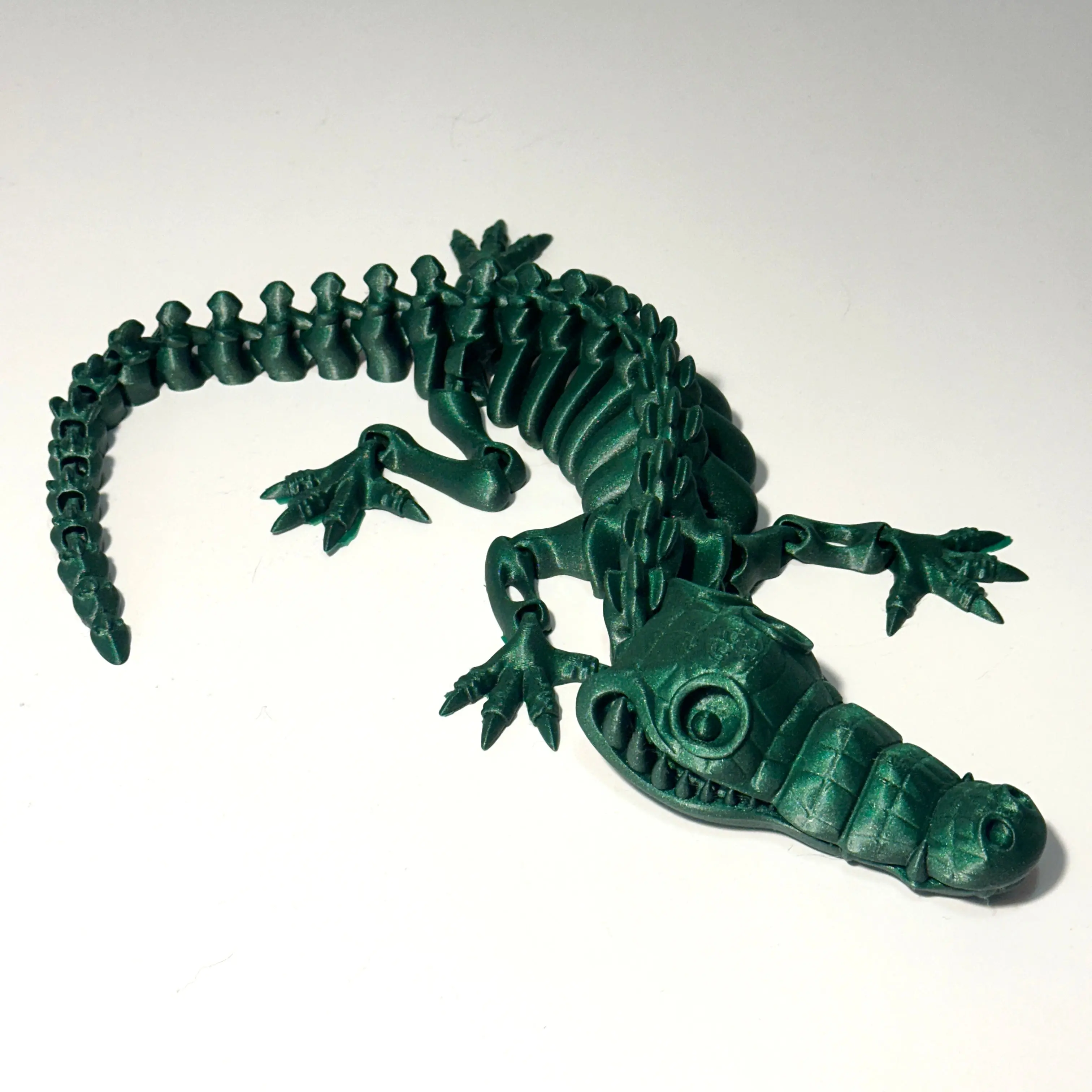 Giant Skeleton Crocodile - 3D Printed Articulating Figure