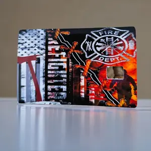 Anime Custom Credit Card Skin - Firefighter Design - Waterproof Vinyl Sticker Kit - Personalized Anime Artwork for Credit Cards - Limited Edition - Easy Application & Secure Fit | Aesthetic Credit Car