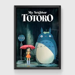 My Neighbor Totoro 1988 Movie Poster - Studio Ghibli Classic Anime Wall Art - Hayao Miyazaki Nostalgic Decor - Unframed Retro Forest Spirit Art Print