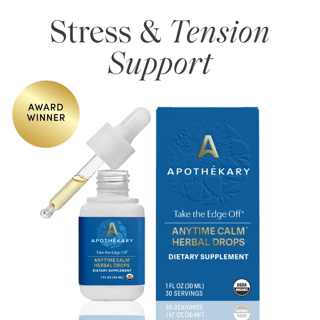 Apothékary Take the Edge Off - Stress & Tension Relief Liquid Herbal Drops* | Alcohol-Free, Certified Organic, Non-GMO Project Verified, Certified Gluten-Free, PETA Certified Vegan & Cruelty-Free, Third Party Tested, Plant-Based, Made in the USA Healthy T