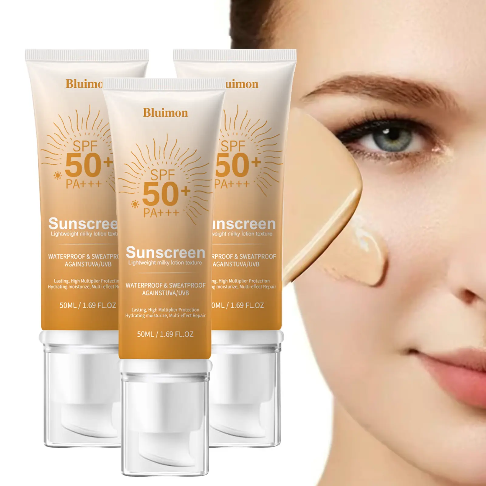 Facial Sun Block with Universal Tint, SPF 50 PA+++ Daily Gentle Formula for Radiant Skin and Even Skin Tone | Face Care Products, Sunscreen, Spf Makeup, Youth, Liquid, Beauty Products, 50 Spf Facial Sunscreen & Sun Care