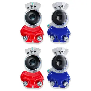 TORQUE Universal Airline Brake Gladhands for Tractor Trailer | 2 Red Emergency + 2 Blue Service | Aluminum | OEM Replaces 035042/035045 & 278850/278853