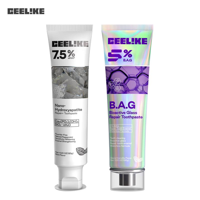 CEELIKE｜MSDRWIKEY 2-Piece Oral Care Toothpaste Set- Cleans Teeth, Repairs Enamel, Relieves Discomfort & Long-Lasting Fresh Breath