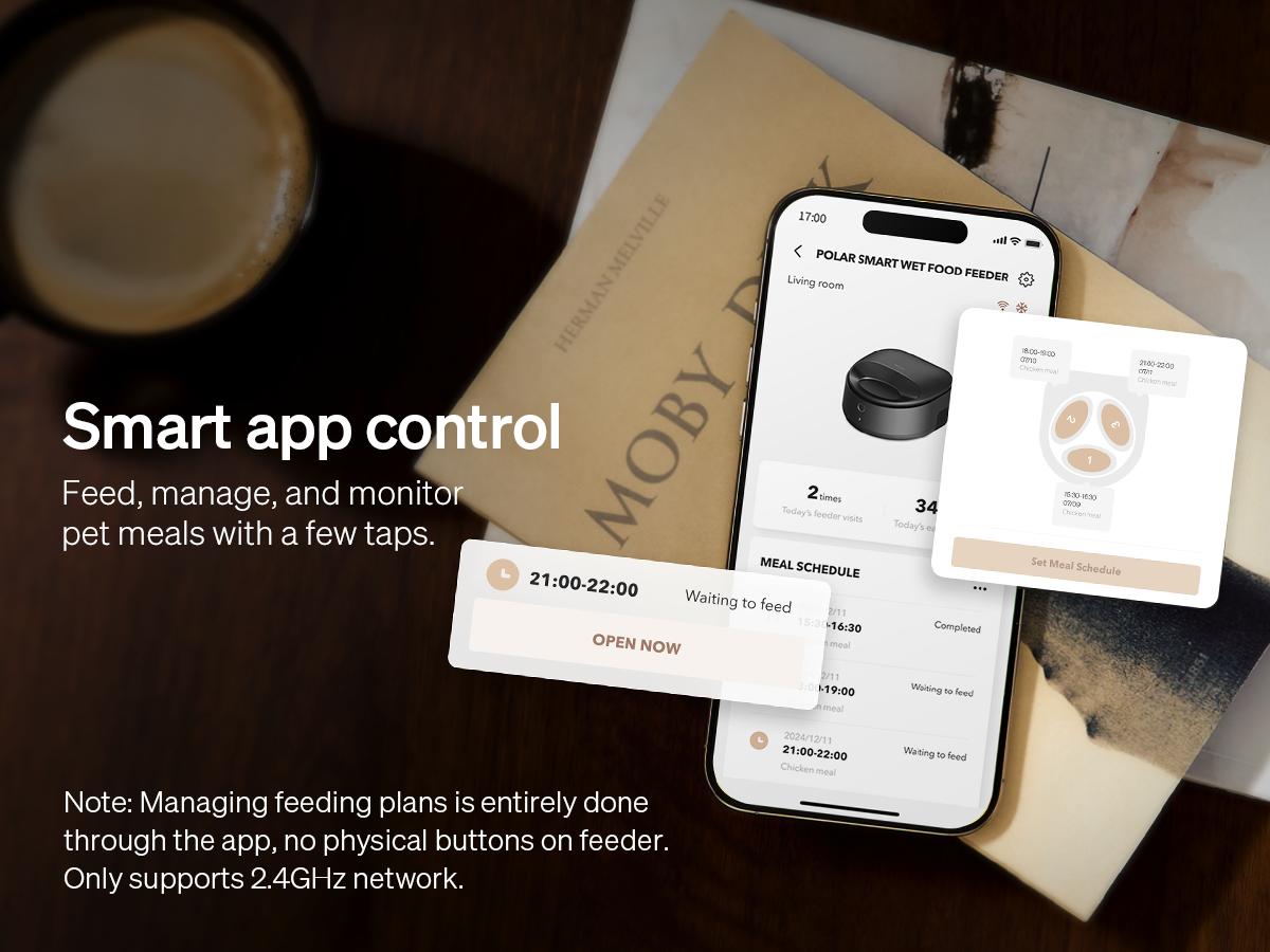 PETLIBRO Automatic Cat Feeder, Refrigerated wet food dispenser with WiFi control, 3 days freshness, 3 timed meals,  quick cooling
