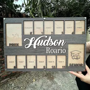 Custom School Years Photo Frame, Pre K to Senior Graduation Photo Frame, Pre K-12 Grade School Picture Frame, Custom Name School Year Frame, Class Of 2026, Graduation Gift Idea 2026
